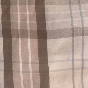 Beige Plaid Calvin Klein Button Up Blouse